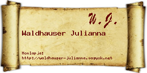 Waldhauser Julianna névjegykártya