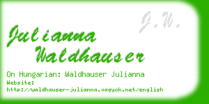 julianna waldhauser business card